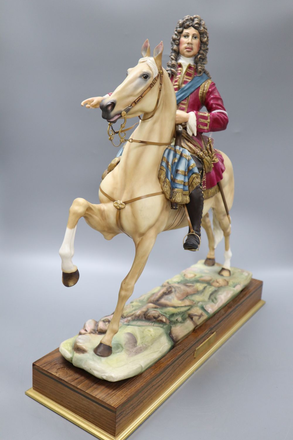 Bernard Winskell for Royal Worcester, a limited edition equestrian figure of Marlborough, No. 66/350, overall height 47cm